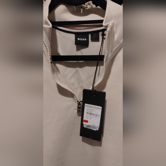 🔥NWT🔥 BOSS Sidney Half Zip Cotton Blend Pullover (Size L) - Picture 3 of 6